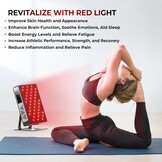 FliKEZE Rood lichttherapie, 78 leds dubbele chip, 660nm en 850nm infrarood lichttherapie, nabij infraroodlamp voor spierherstel, pijnverlichting, energieboost, duurzame volledig metalen behuizing