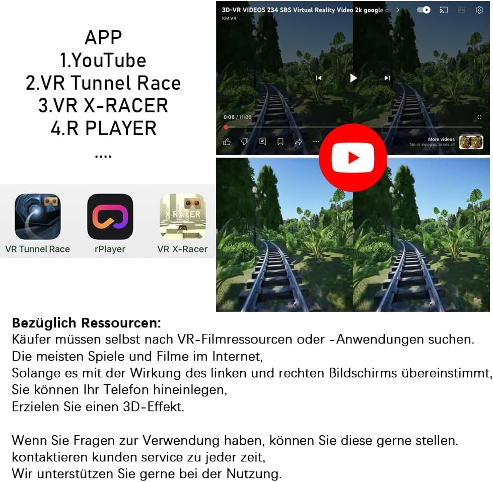 VR-bril mobiele telefoon virtual reality met afstandsbediening, 3D VR-bril Ervaar games en 360 graden films in zachte en comfortabele bril voor Phone Android 5 ~ 7 inc