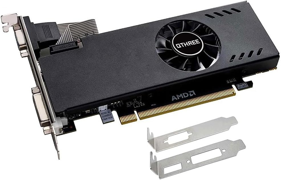 Radeon RX 550 Grafische kaart, 4GB GDDR5 128-bit, laag profiel, DisplayPort 1.4 HDMI DVI-D Dual Link, PCI Express 3.0 x8, Desktop Gaming grafische kaart voor pc, DirectX 12, Computer GPU