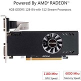 Radeon RX 550 Grafische kaart, 4GB GDDR5 128-bit, laag profiel, DisplayPort 1.4 HDMI DVI-D Dual Link, PCI Express 3.0 x8, Desktop Gaming grafische kaart voor pc, DirectX 12, Computer GPU