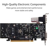Radeon RX 550 Grafische kaart, 4GB GDDR5 128-bit, laag profiel, DisplayPort 1.4 HDMI DVI-D Dual Link, PCI Express 3.0 x8, Desktop Gaming grafische kaart voor pc, DirectX 12, Computer GPU