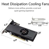Radeon RX 550 Grafische kaart, 4GB GDDR5 128-bit, laag profiel, DisplayPort 1.4 HDMI DVI-D Dual Link, PCI Express 3.0 x8, Desktop Gaming grafische kaart voor pc, DirectX 12, Computer GPU
