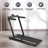 Opvouwbare Loopband met Bluetooth & Virtuele Routes - Zwart Grijs - 35% Korting