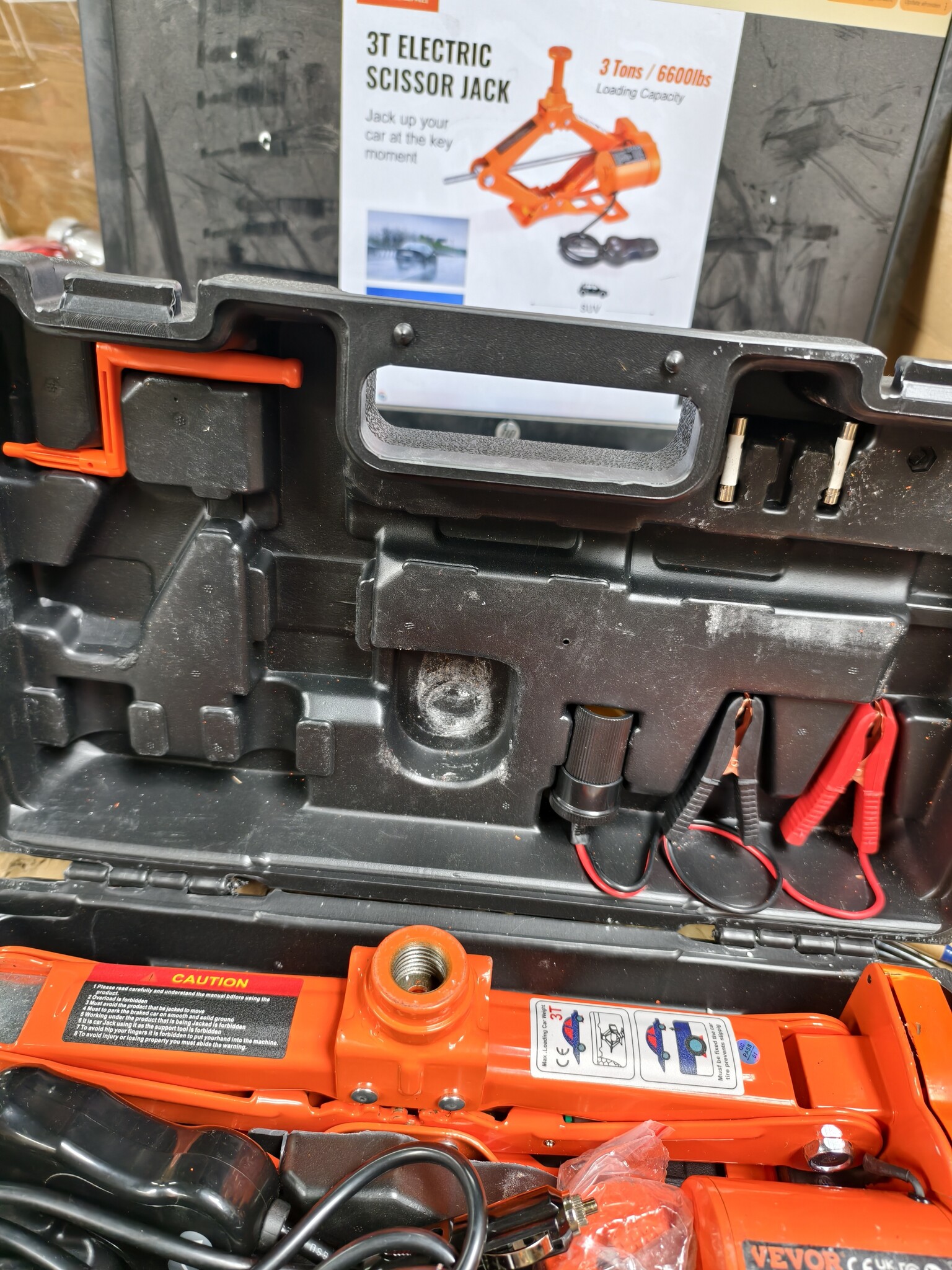 Elektrische Scharenkrik 3 Ton 12V met Afstandsbediening - Oranje (59% Korting)