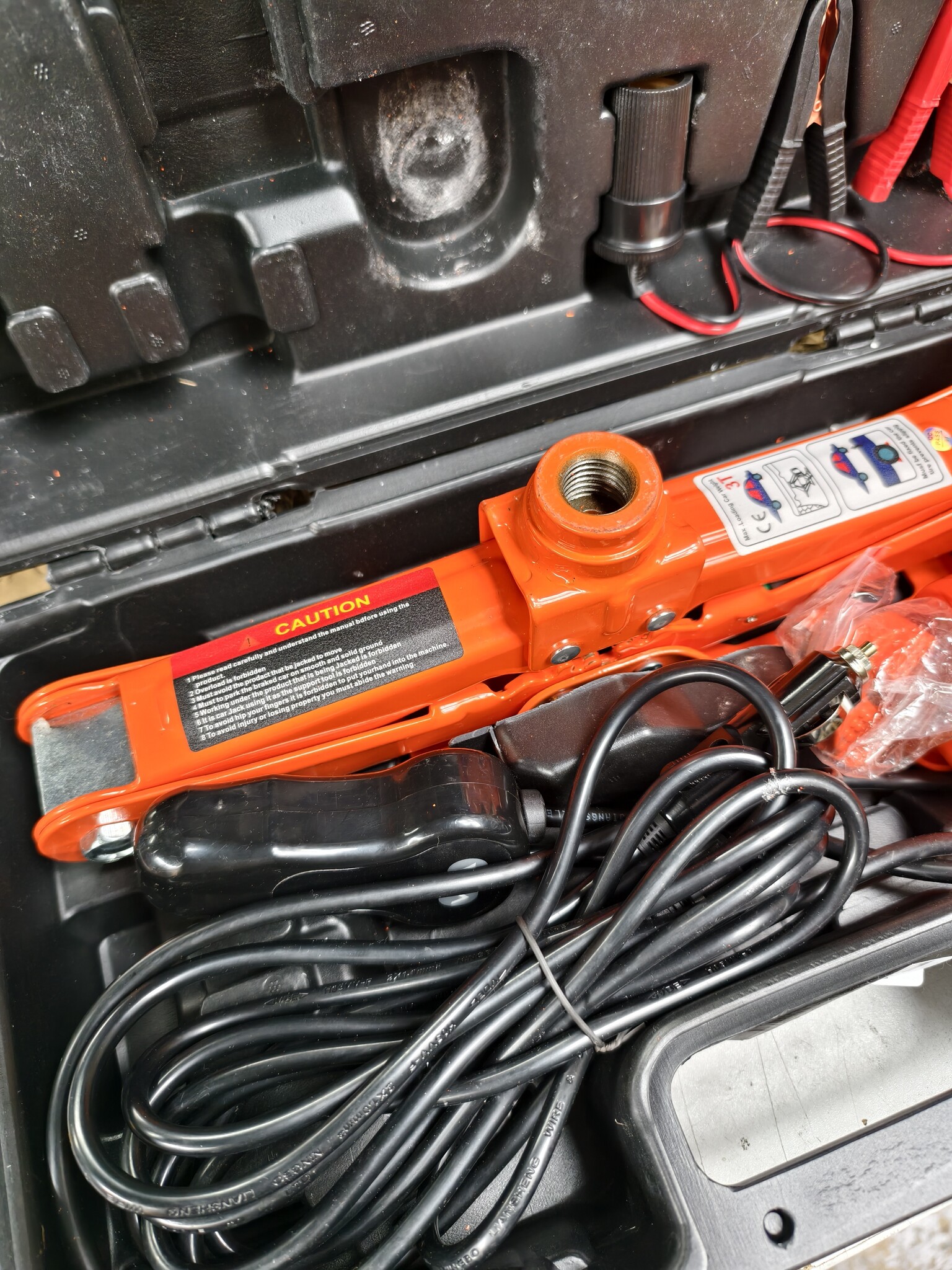 Elektrische Scharenkrik 3 Ton 12V met Afstandsbediening - Oranje (59% Korting)