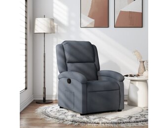 Verstelbare Fauteuil, Fluweel Donkergrijs - 35% Korting