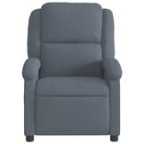 Verstelbare Fauteuil, Fluweel Donkergrijs - 35% Korting