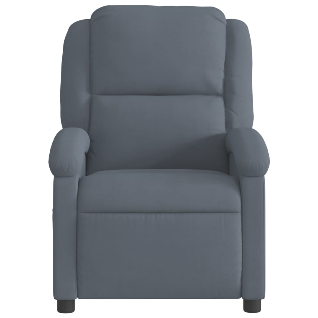 Verstelbare Fauteuil, Fluweel Donkergrijs - 35% Korting