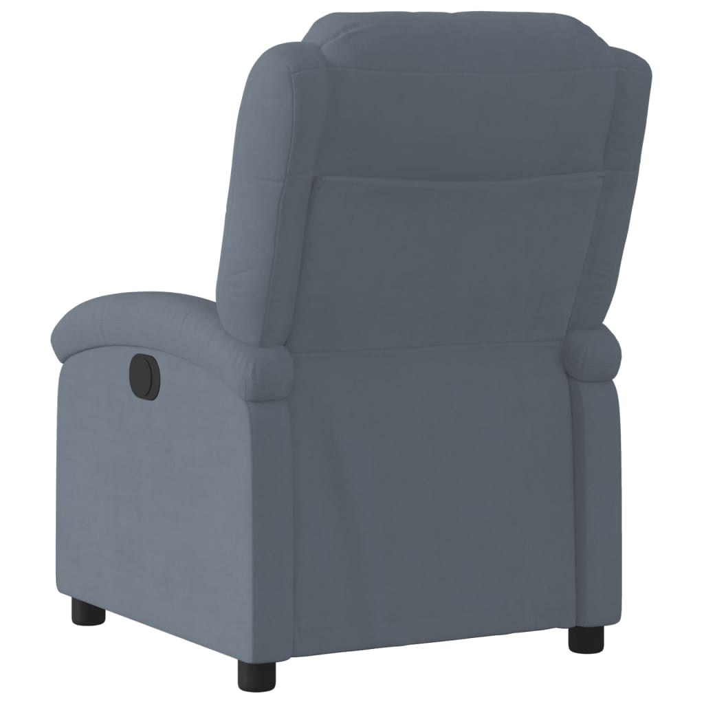 Verstelbare Fauteuil, Fluweel Donkergrijs - 35% Korting