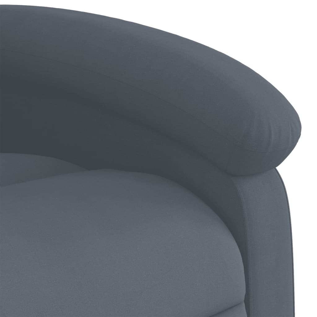 Verstelbare Fauteuil, Fluweel Donkergrijs - 35% Korting
