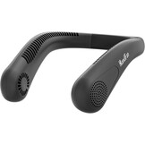 HandFan 5000 mAh Neck Fan rotorvrije ventilator, draagbare USB handenvrije nekband ventilator, 3-standen, 15 uur werktijd draagbaar en oplaadbaar voor buitengebruik. Zwart