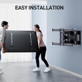 PERLESMITH TV Beugel, Voor 37-85 Inch TVs tot 60 kg, Draaibaar Kantel en Uitschuifbare TV Muurbeugel 55 65 Inch, max. VESA 600x400 mm PSPILFK1