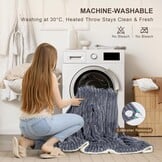 NALONE Textra Elektrische deken voor tweepersoonsbed, 160 x 130 cm, met 9 warmtestanden en 12 timers, verwarmingsdeken voor eenpersoonsbed en tweepersoonsbed, wasbaar