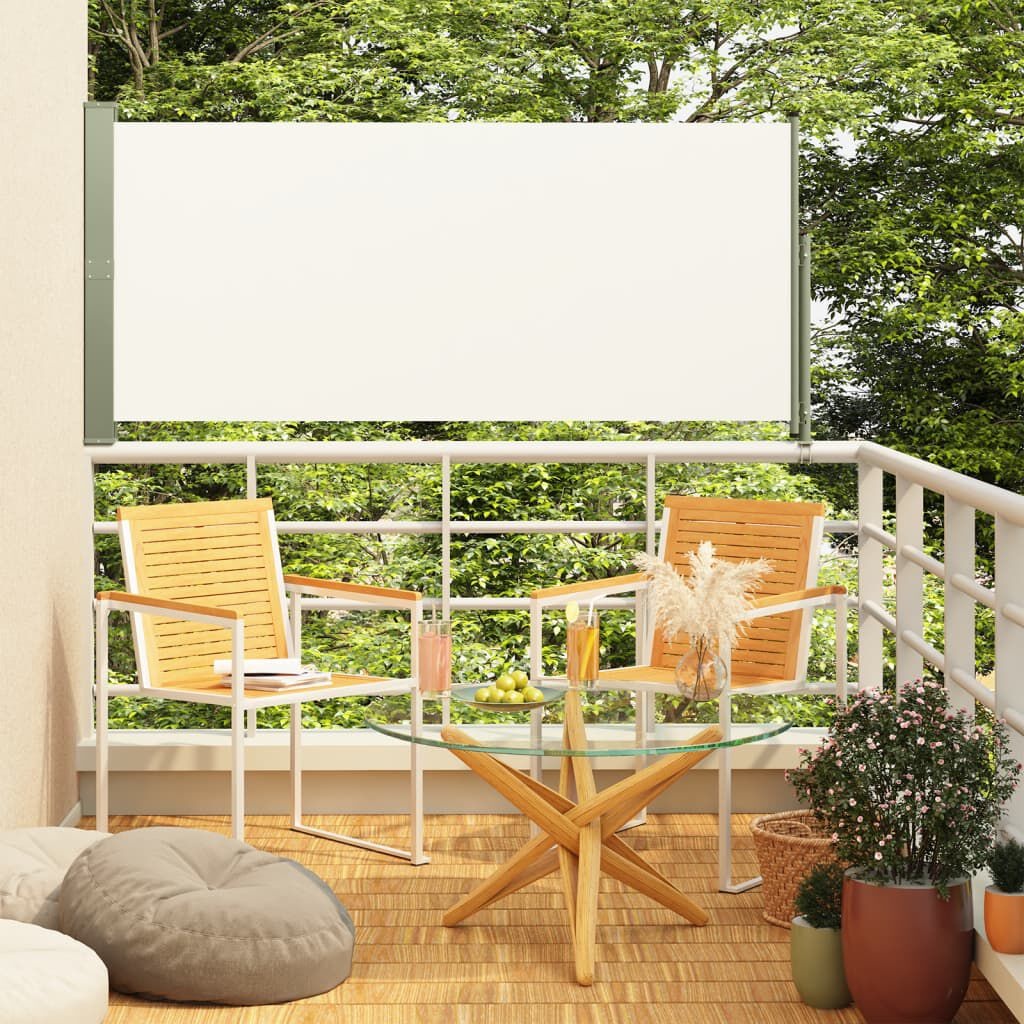 VidaXL Uittrekbaar Tuinscherm 140x300cm Crème - 34% Korting