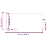 VidaXL Uittrekbaar Tuinscherm 140x300cm Crème - 34% Korting