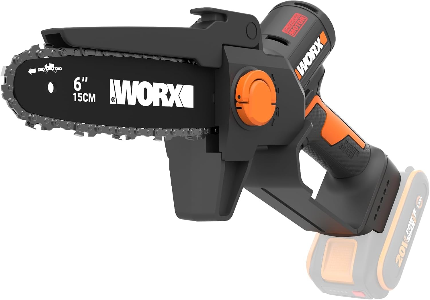 WORX WG327E.9 Accu Mini-Kettingzaag 20V - 15 cm zwaard - Zonder accu en lader