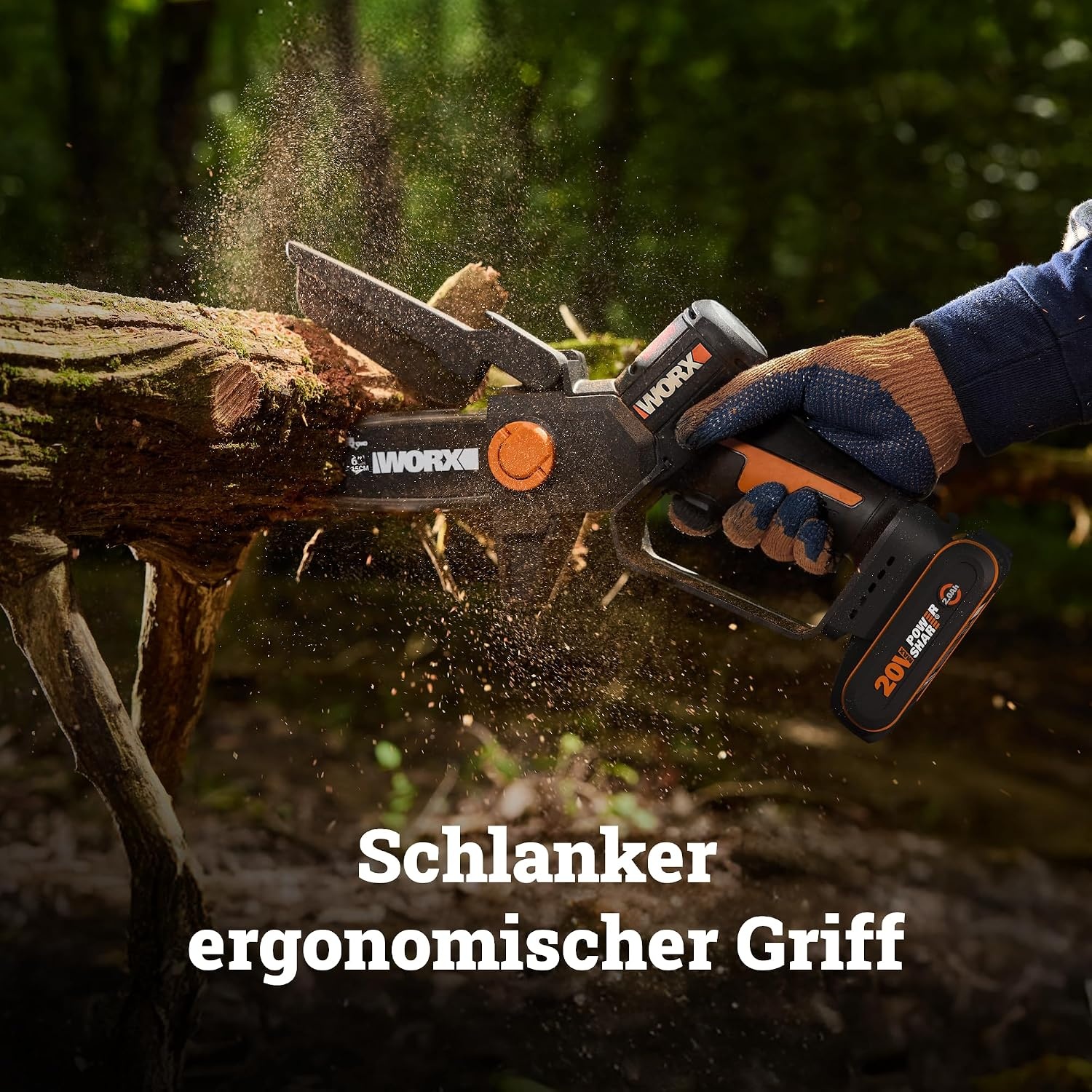 WORX WG327E.9 Accu Mini-Kettingzaag 20V - 15 cm zwaard - Zonder accu en lader