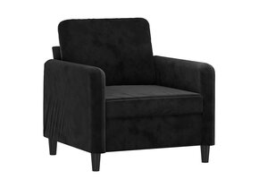 vidaXL Fauteuil 60 cm Fluweel Zwart - 35% Korting