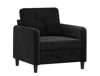 vidaXL Fauteuil 60 cm Fluweel Zwart - 35% Korting