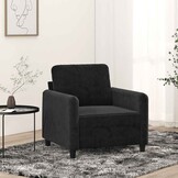 vidaXL Fauteuil 60 cm Fluweel Zwart - 35% Korting