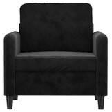 vidaXL Fauteuil 60 cm Fluweel Zwart - 35% Korting