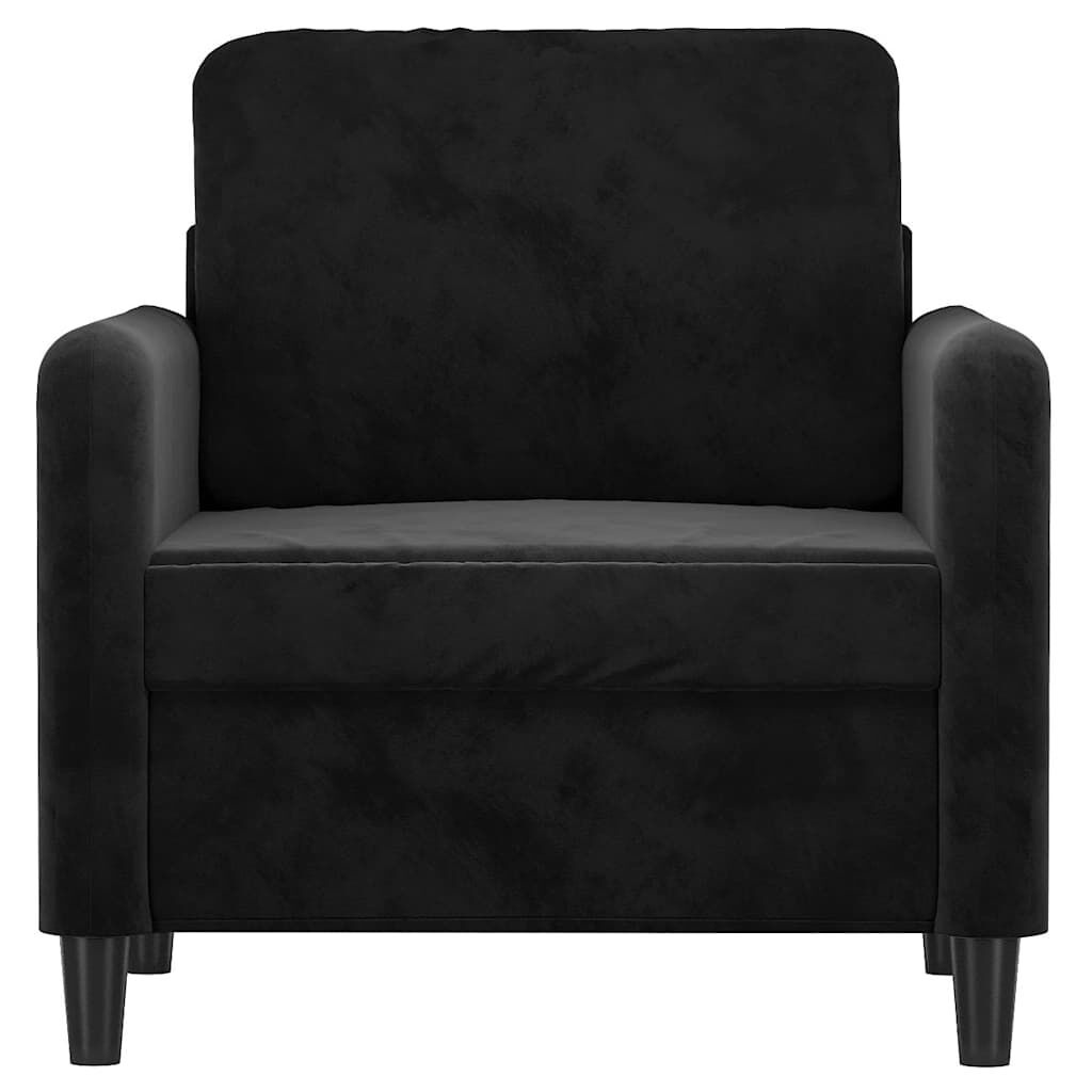 vidaXL Fauteuil 60 cm Fluweel Zwart - 35% Korting