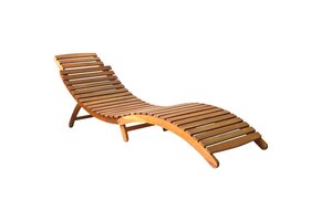 Ligbed massief acaciahout bruin 54% korting