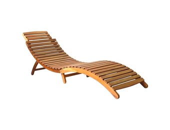 vidaXL Ligbed massief acaciahout bruin