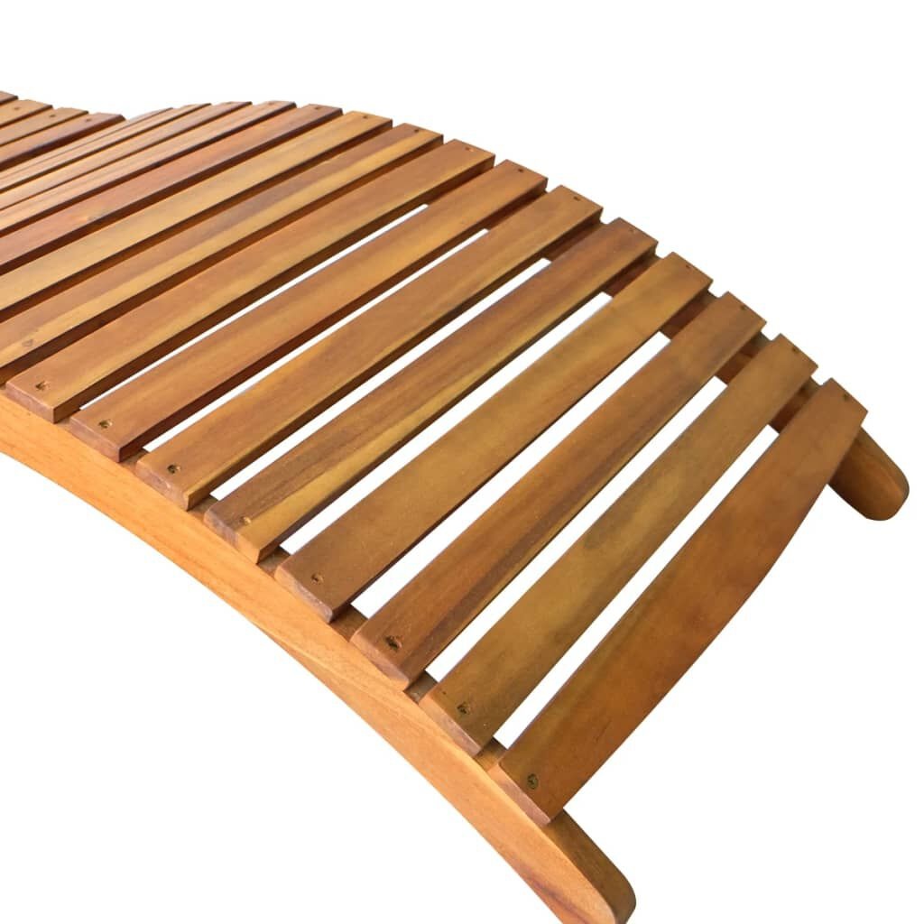 vidaXL Ligbed massief acaciahout bruin