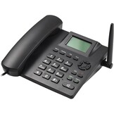 Draadloze vaste telefoon, telefoonhouder, GSM 850/900/1800/1900MHZ Dual SIM-kaart, 2G draadloze telefoon met antenne, wekker, SMS-opnamefunctie, 6 talen
