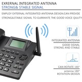 Draadloze vaste telefoon, telefoonhouder, GSM 850/900/1800/1900MHZ Dual SIM-kaart, 2G draadloze telefoon met antenne, wekker, SMS-opnamefunctie, 6 talen