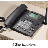 Draadloze vaste telefoon, telefoonhouder, GSM 850/900/1800/1900MHZ Dual SIM-kaart, 2G draadloze telefoon met antenne, wekker, SMS-opnamefunctie, 6 talen