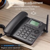 Draadloze vaste telefoon, telefoonhouder, GSM 850/900/1800/1900MHZ Dual SIM-kaart, 2G draadloze telefoon met antenne, wekker, SMS-opnamefunctie, 6 talen