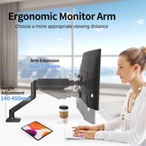 Monitorarm 13-32" met Gasveer - 33% Korting