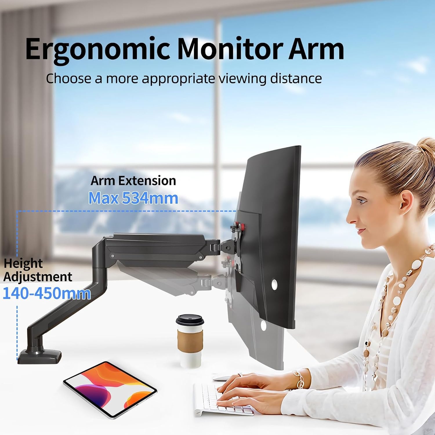 Monitorarm 13-32" met Gasveer - 33% Korting
