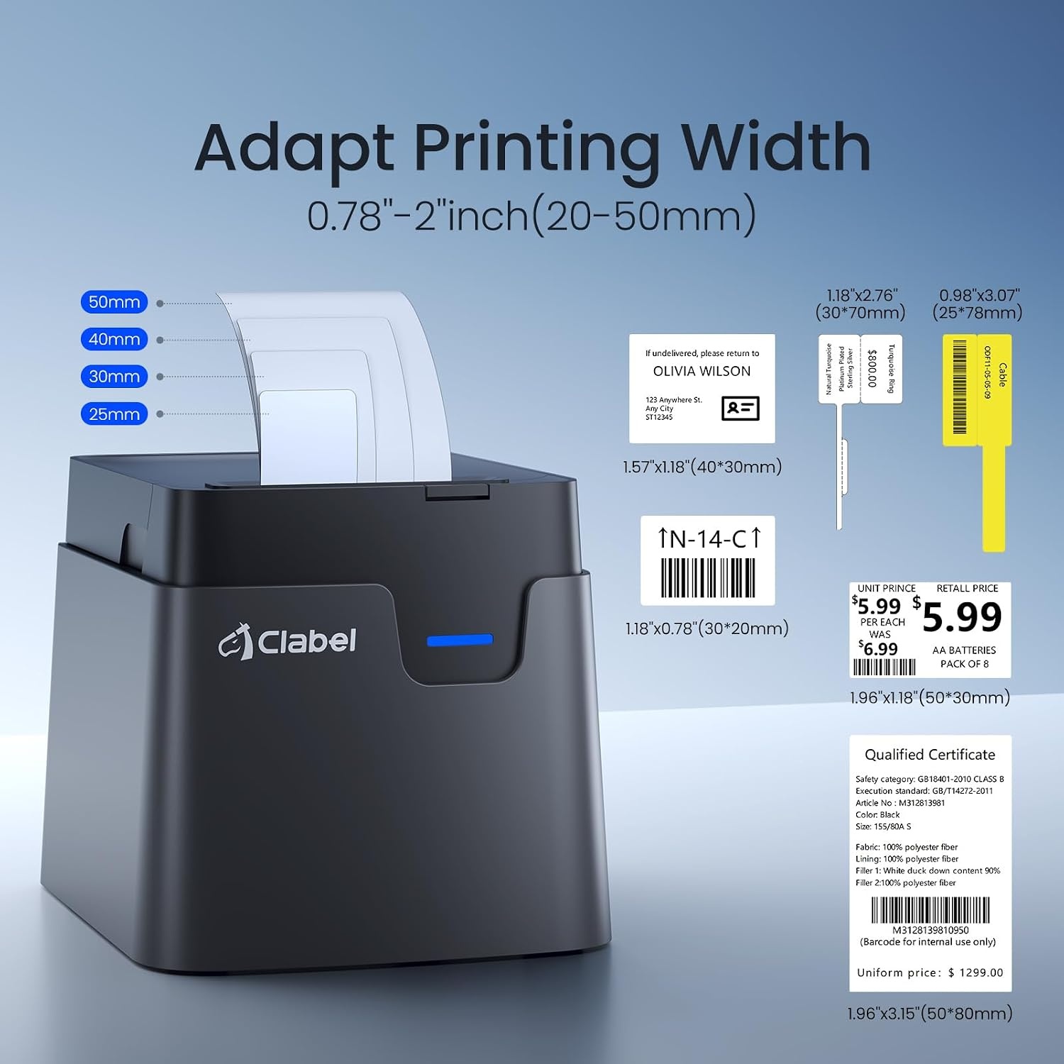 Thermische Labelprinter 221D voor Barcodes, 50mm Labelbreedte, Bluetooth - 34% Korting!