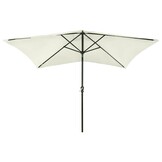 Parasol met LED's en stalen paal 2x3m zandkleurig - 34% Korting!