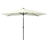 Parasol met LED's en stalen paal 2x3m zandkleurig - 34% Korting!