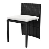 VidaXL 3-delige Bistroset, Poly Rattan Zwart, 35% Korting
