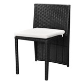 VidaXL 3-delige Bistroset, Poly Rattan Zwart, 35% Korting