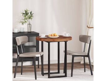 Massief Eikenhouten Tafelblad Rond 70cm Licht Bruin - 35% Korting