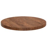 Massief Eikenhouten Tafelblad Rond 70cm Licht Bruin - 35% Korting