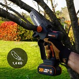 Mini Accu-kettingzaag 20V WORX Borstelloos 12cm - 59% Korting