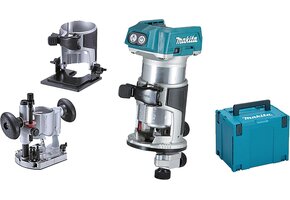 Makita Accu Frees DRT50ZJX2 18V - 3 Modules, Blauw - 35% Korting