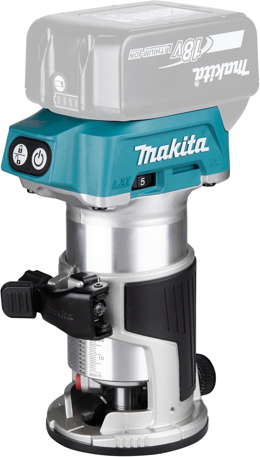Makita Accu Frees DRT50ZJX2 18V - 3 Modules, Blauw - 35% Korting