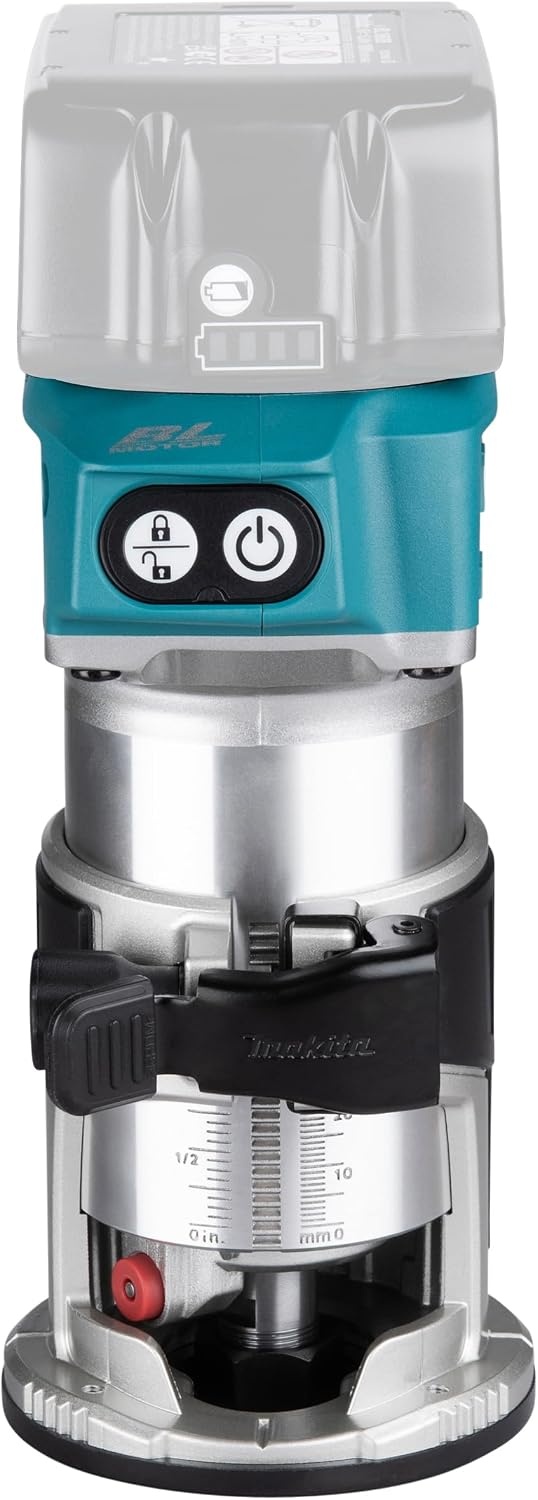 Makita Accu Frees DRT50ZJX2 18V - 3 Modules, Blauw - 35% Korting