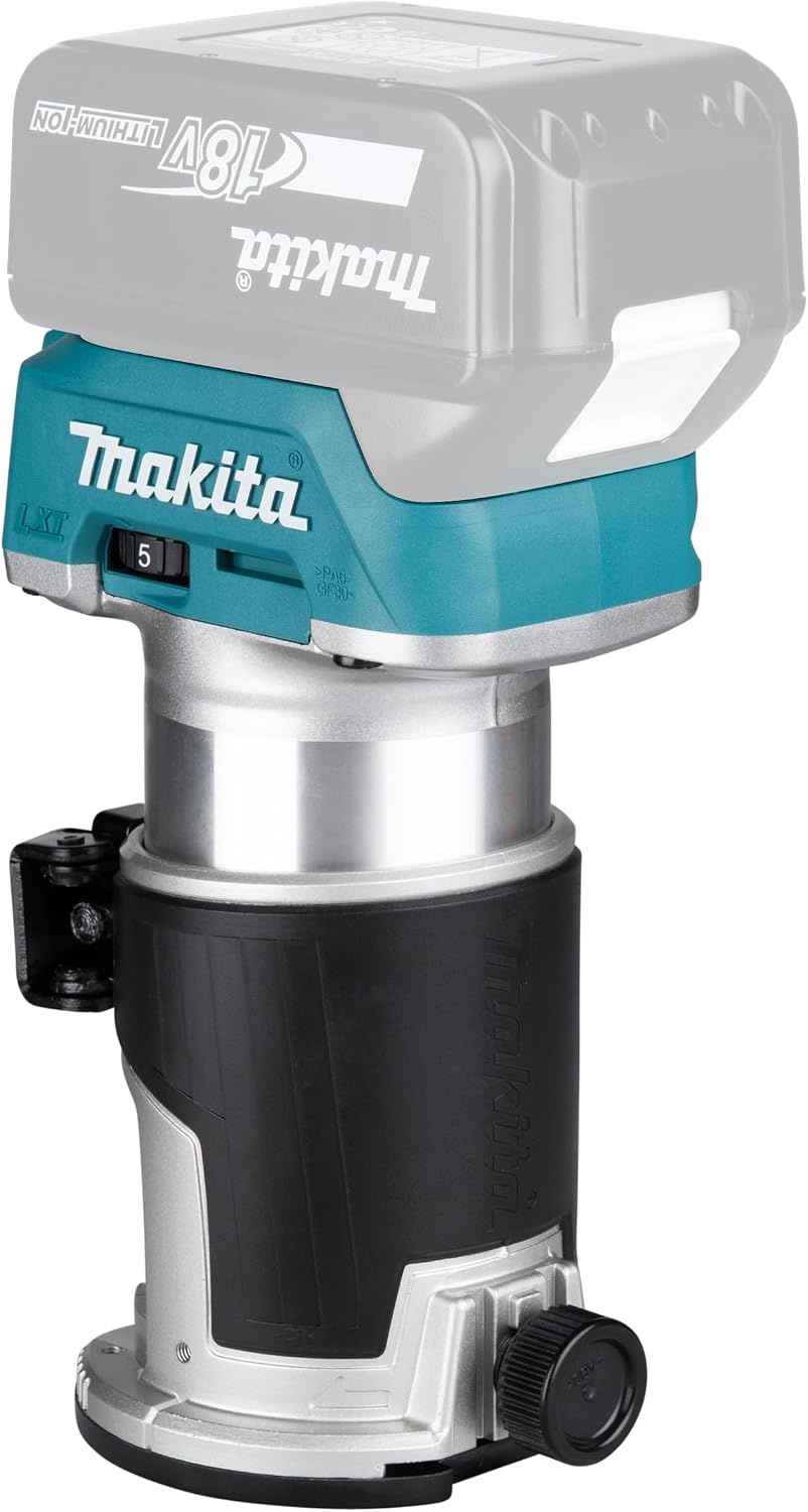 Makita Accu Frees DRT50ZJX2 18V - 3 Modules, Blauw - 35% Korting