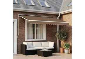 VidaXL Vervangingsdoek Zonnescherm Beige 400x300cm Canvas - 34% Korting