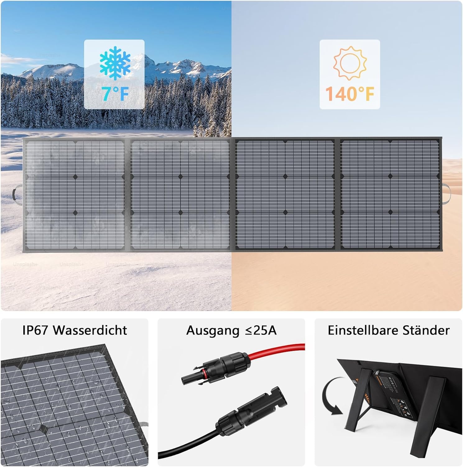 Opvouwbaar Zonnepaneel 220W Monokristallijn - Ideaal voor Camper & Boot - 35% Korting