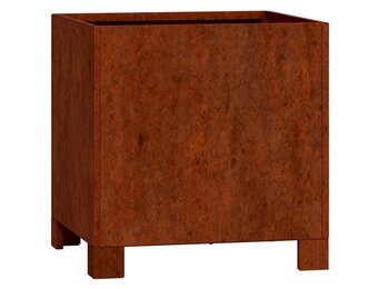 Plantenbak met poten 30x30x30 cm Cortenstaal - 33% Korting
